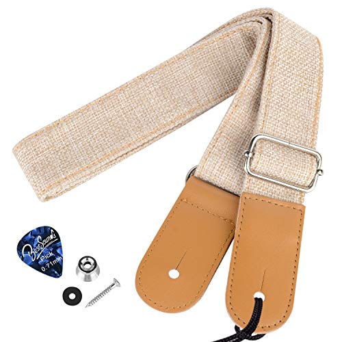 Opocc Ukulélé Sangle, sangle de ukulélé Country Style doux Coton, Lin Sangle réglable pour ukulélé Ukulélé – Cuir véritable Bandoulière, 1 Pick beige - Les Beatles, Paul McCartney, John Lennon, RIngo Starr, George Harrison Opocc Ukulélé Sangle, sangle de ukulélé Country Style doux Coton, Lin Sangle réglable pour ukulélé Ukulélé – Cuir véritable Bandoulière, 1 Pick beige