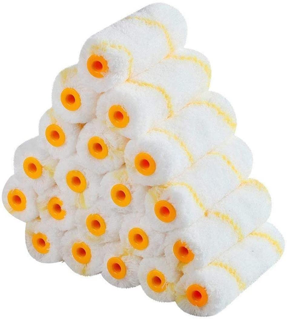 TICSER Paint Roller Cover 4Inch Fiber roller for Household Wall Painting Treatment (Pack of 20, Without Handle) (B0BPQPP7Q2) Amazon Price History, Amazon Price Tracker