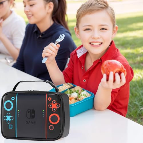 Hairao KIDSLB0010 Game Console Lunch Box, Boy Leather Reusable Lunch Bag thumb #6