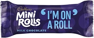 Cadbury Mini Rolls, Milk Chocolate Sponge Cakes With Vanilla Cream Centre, 5 Individually Wrapped Treats – Perfect For Snacking On-the-Go (Pack of 1)