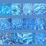 Ripple Water Decorative Paper 6' x 6' Ocean Diorama Papers 12 Sheets Pearlescent Ripple Stream Fake Water Stickers for Lakes, Oceans, Rivers, Miniature Landscape Decoration (No adhesive backing)