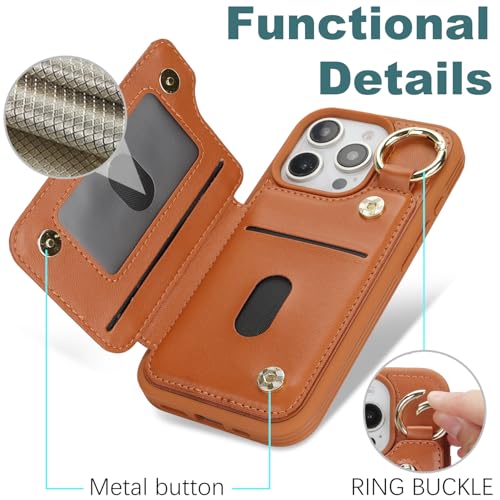 Étui portefeuille iPhone 16 Pro Havaya avec porte-cartes et fermeture éclair