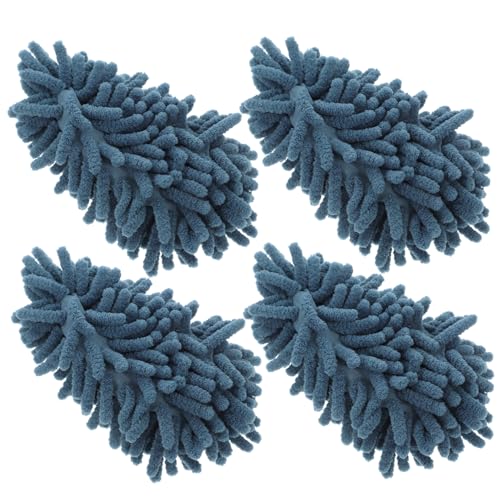 Beavorty 4pcs Washable Chenille Duster Replacement Microfiber Refills for Cleaning Car Interiors Home Electronics and Furniture Versatile and Reusable Cleaning Tool