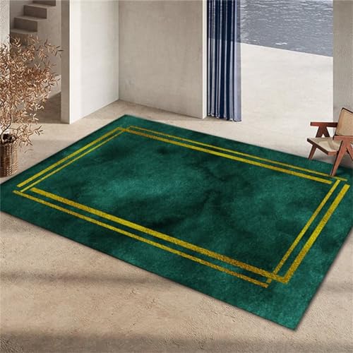 Tapis chambre adolescent vert 100x200cm antidérapant et doux