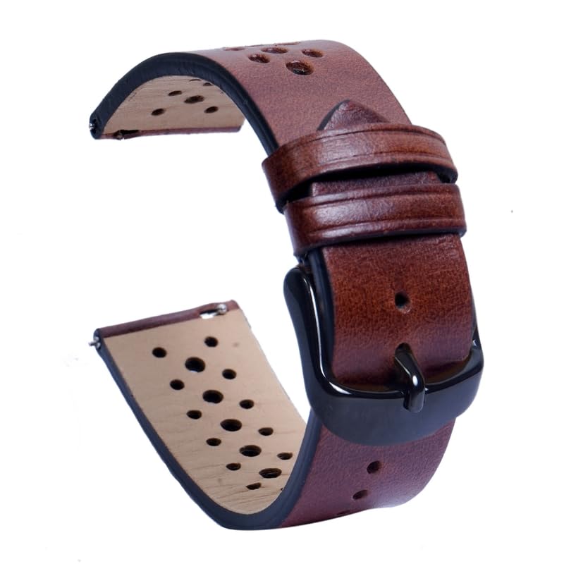 Image of Quick Release Watch Band 22mm 20mm IBIZA BROWN Italian Genuine Leather Watch Strap for Samsung Galaxy Watch | Huawei Watch | Fossil Watch | Amazfit Watch | Oneplus Watch | Pebble Watch | Seiko Watch | Casio Watch | Citizen Watch | Emporio Armani | Armani Exchange| Guess Watch