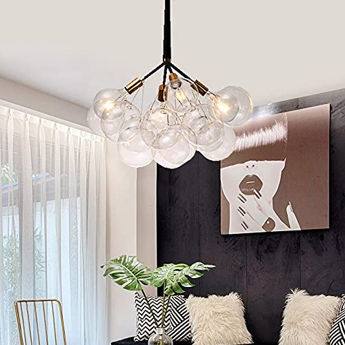 Tfcfl Modern Glass Bubble Chandelier Chain/String Adjustable Pendant Lamp Led/Cfl/Incandescent Ceiling Light Fixture For Dining Room, Living Room, Bedroom #TOP3