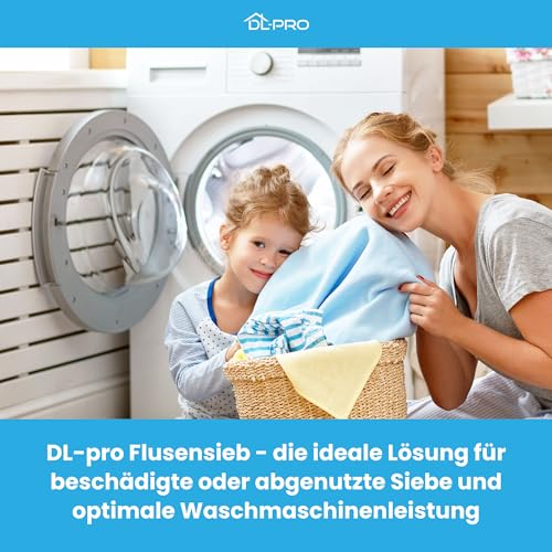 DL-pro Flusensiebeinsatz kompatibel mit Gorenje 279538 249808 Flusensieb Siebeinsatz 79x59mm Kunststoff schwarz für Waschmaschine