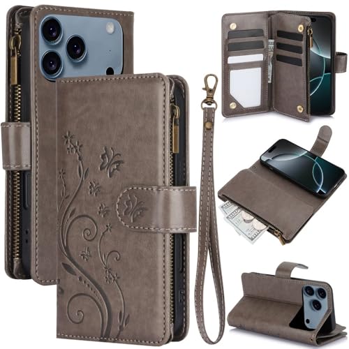 Étui iPhone 17 Pro Max portefeuille zippé pour protéger vos cartes et monnaie