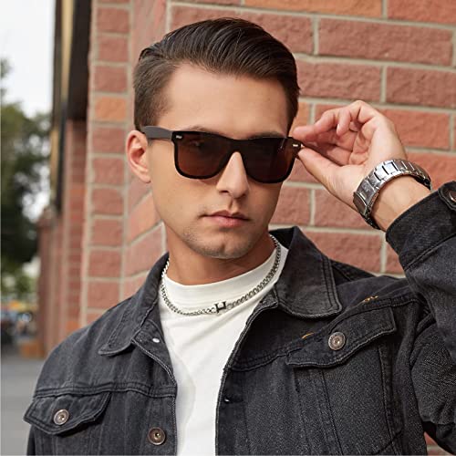 Image of Classic Square Design Full Rim UV Protection Flat Lens Sunglasses | Men & Women | Medium | Pack of 1