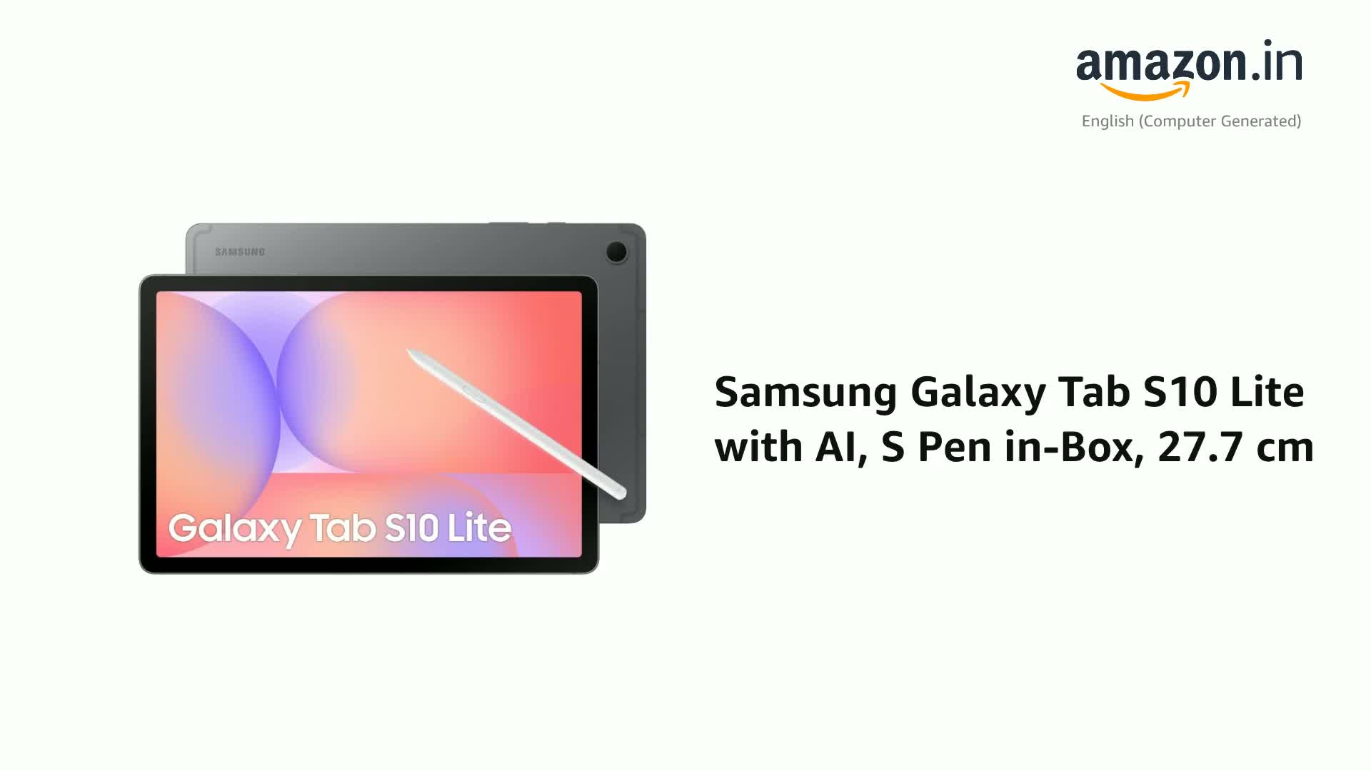 Samsung Galaxy Tab S10 Lite Tablet with AI & S Pen