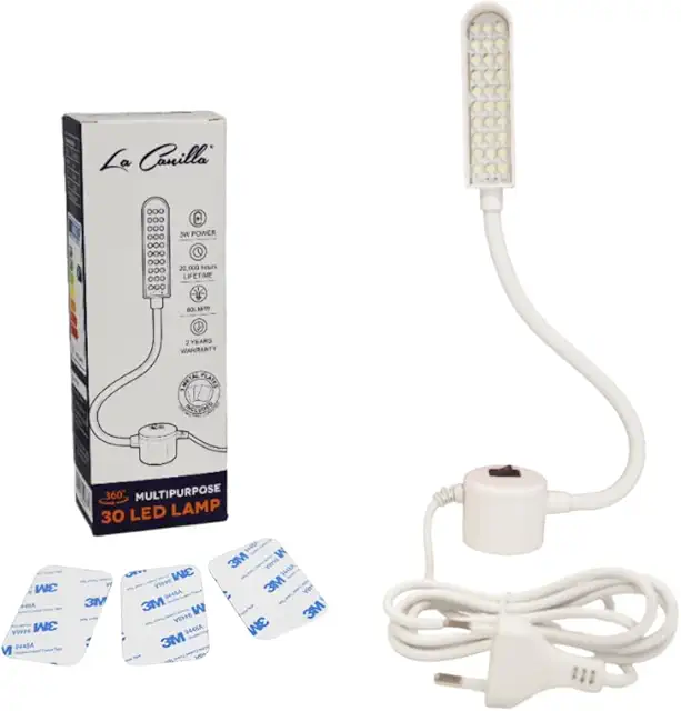 Lampada LED Magnetica 30 Lampadine 3W 6000K per Macchina da Cucire e Uso Multifunzione