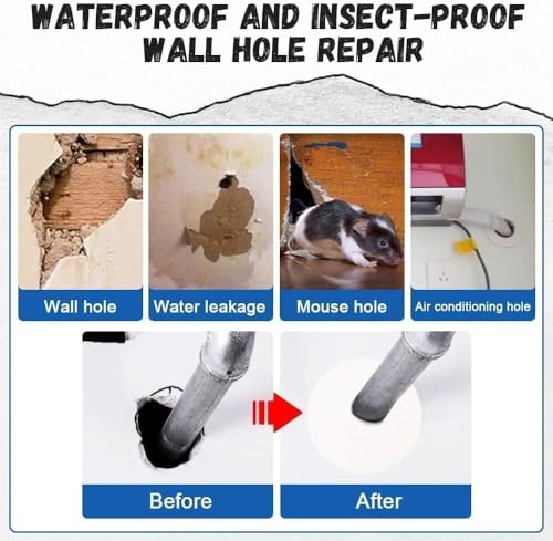Image of RIPIENO Repair Mending Mud Sealant, Waterproof Repair Sealing Clay Duct Sealant for Hole, Household Wall Repair Patch Sealing Glue Mud, Fill Holes, Cracks, Gaps, Air Conditioning Holes (1)