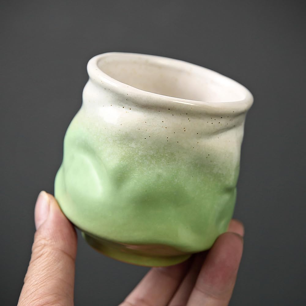 Ceramic Espresso Cups Set of 4 7.4oz Demitasse Cups for Coffee & Tea, No Handles, Durable & Dishwasher Safe