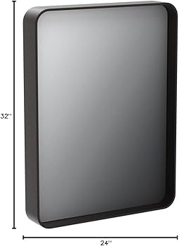 Amazon.com: TokeShimi 24 x 32 Inch Black Mirror Wall Mirror for