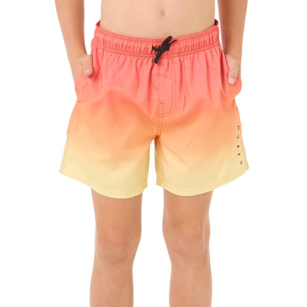 Rip Curl Boys Red (Watermelon) Fade Volley Board Shorts, 14