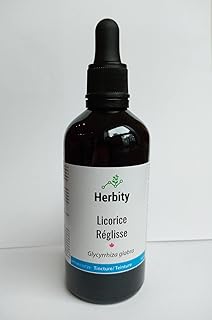 Licorice Root Herbal Tincture Liquid Extract, Hand Crafted Natural Medicine Remedies Herb Formula Drops, Non-GMO, Vegan, Gluten Free, No Fillers (Glycyrrhiza glabra) (100 ml (Pack of 1))