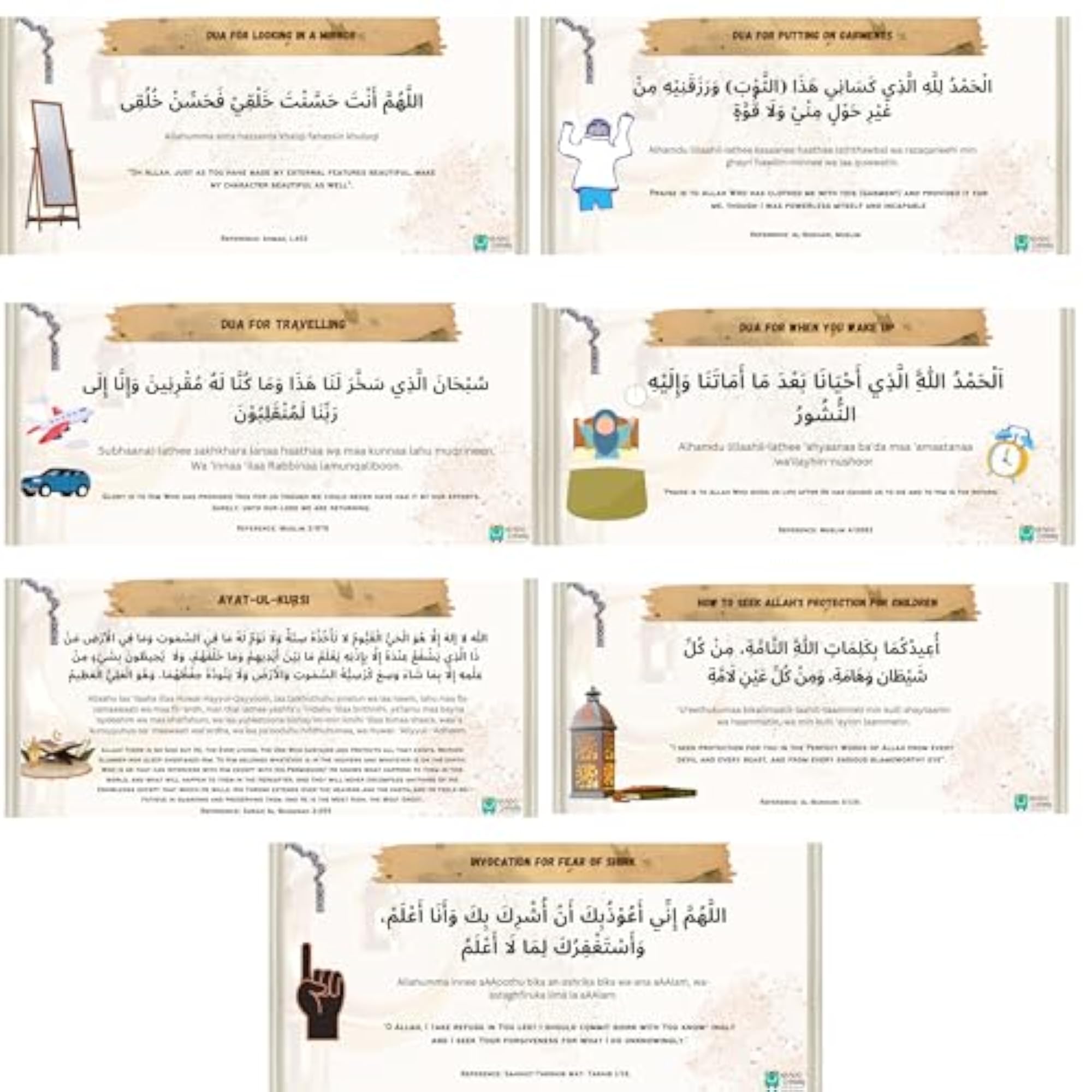 Islamic Dua Wall Sticker with Arabic Quotes for Home Office