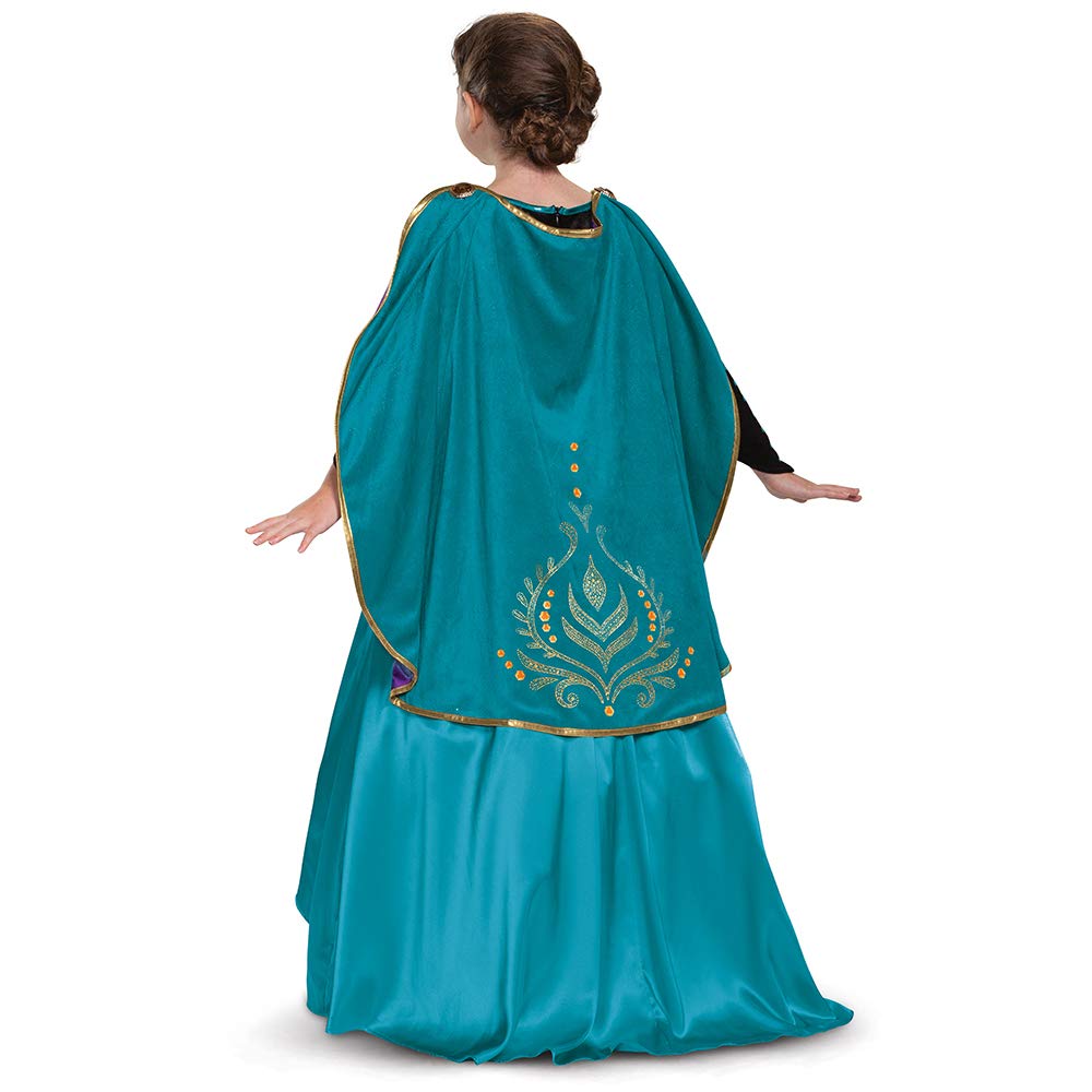 Disney Kraina Lodu 2 kostium Anny dla dziewcząt, prestige Glam Dress and Cape