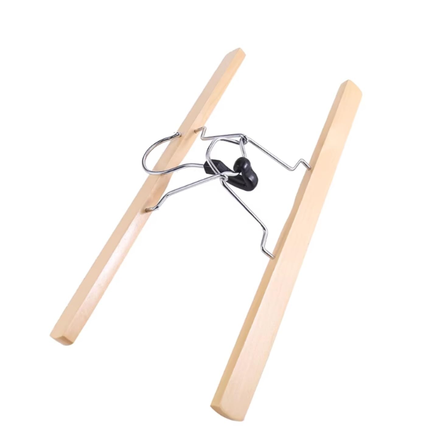 Perchas De Madera De 10 Piezas, Perchas De Madera Antideslizantes para Pantalones con Gancho De Rotación De 360 ​​Grados, Perchas con Clip para Pantalones para Sudadera