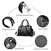 FANDARE Damen Handtasche Umhängetasche Frauen Schulterbeutel Shopper Tote Reise Henkeltasche Abendtasche Citytasche für Mädchen Alltag Büro Schule Ausflug Shopper Wasserdicht PU Leder Schwarz #3