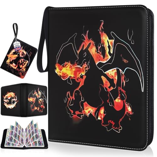 9 Pockets Card Binder about 1080 Pockets Waterproof PU Leather trading card binder Extra Large Card Album Holder with Removable Sleeves