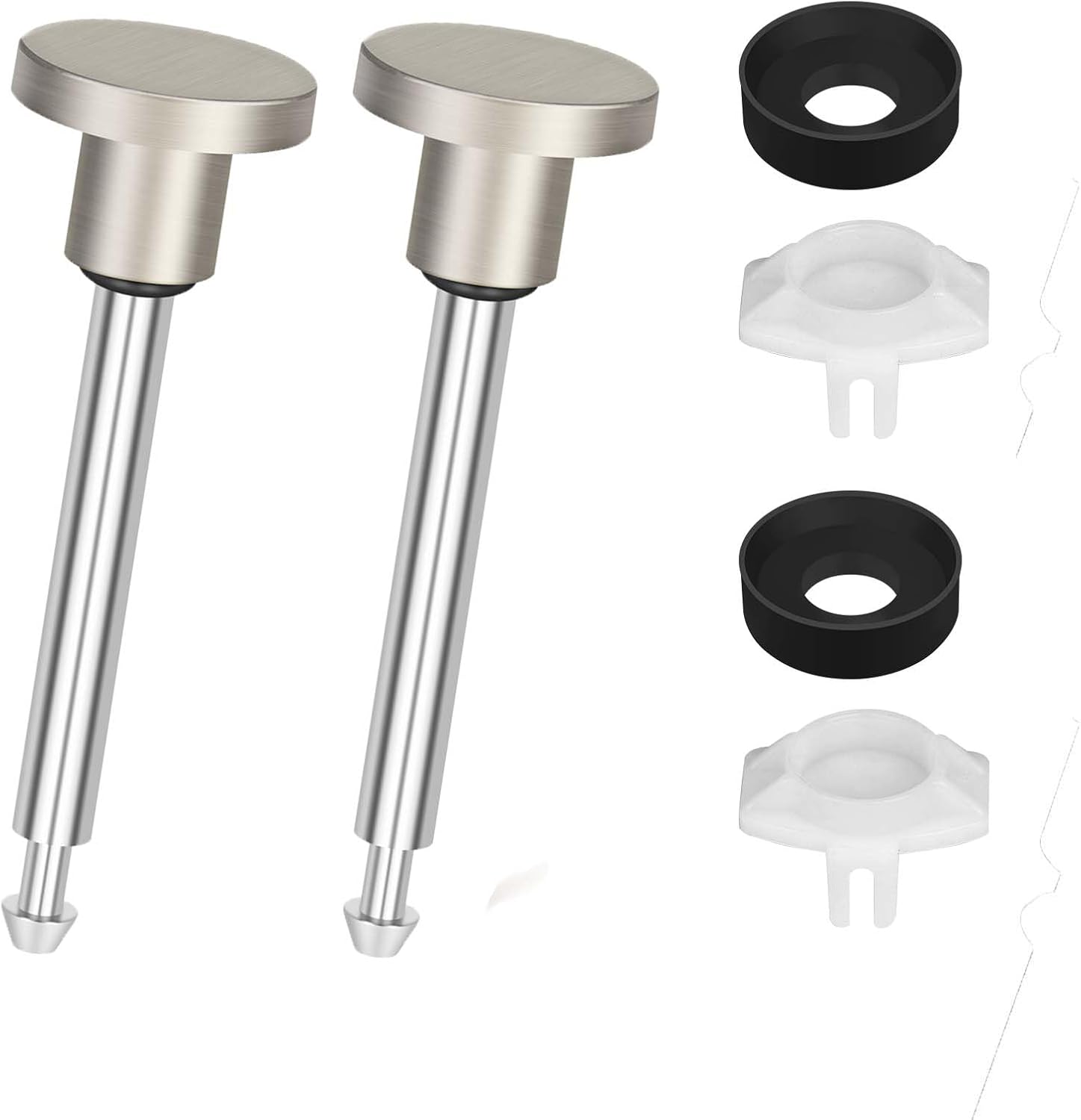 2 Set Tub Spout Diverter Repair Kit, Bathroom Shower Bathtub Leaky Faucet Repair Replacement Parts, Includes 2 Diverter Valve Stems, 2 Gates Seals and 2 Cup (Brushed Nickel)