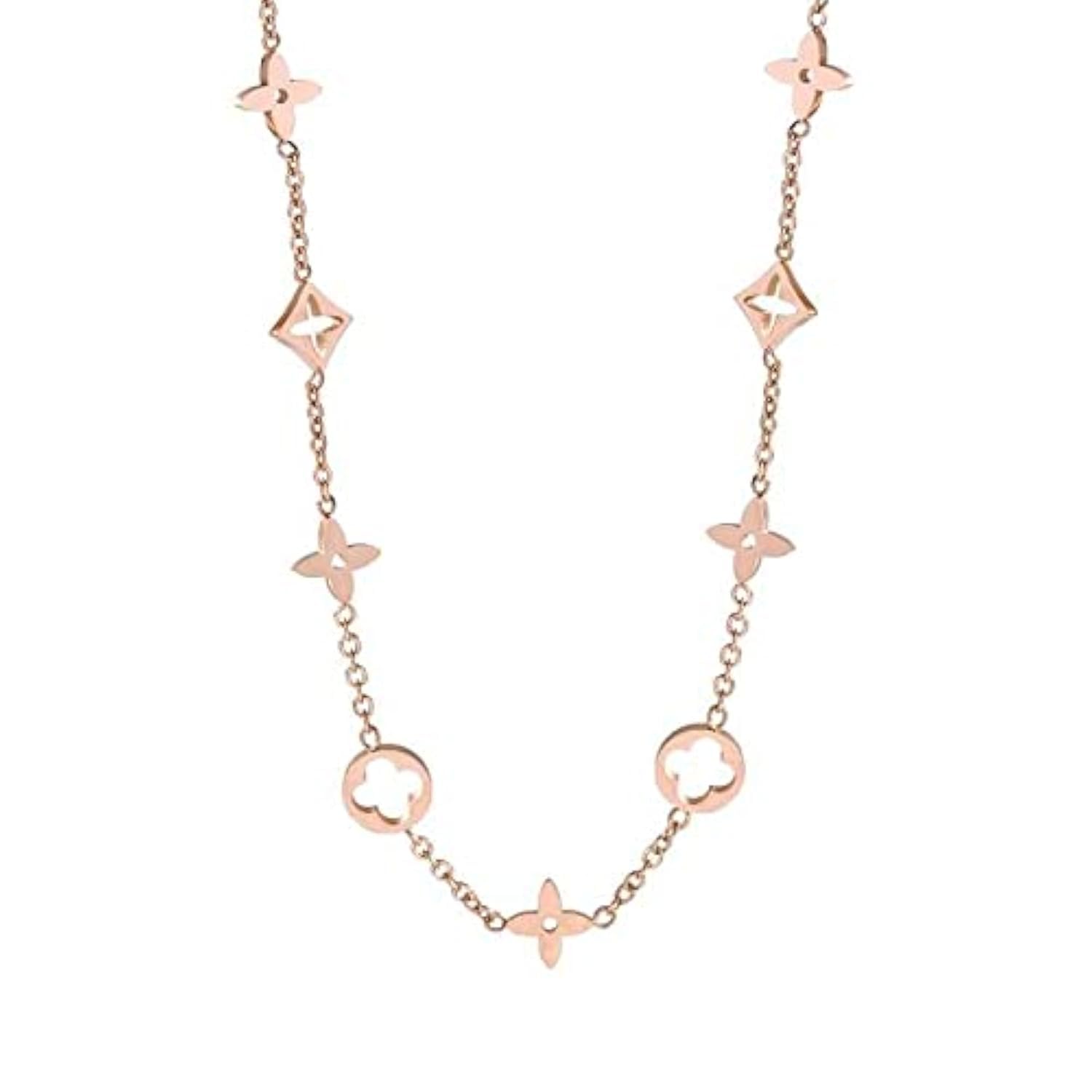 Bling Queen Womens Floral Motif Filigree Pattern Clavicle Chain Necklace,Chain Necklaces For Women,Stylish Neck Piece For Women,Fancy Chains With Floral Pendant,Clavicle Chain For Women Trendy(Gold) (B09J8KHWXW) Amazon Price History, Amazon Price Tracker