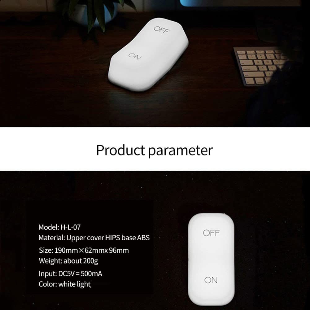 WOLONG Luz noche LED luz noche para bebé lámpara noche lámpara noche de silicona para niños interruptor táctil luz de noche portátil USB habitación bebé,dormitorio,sala estar,lámpara dormir luz blanca