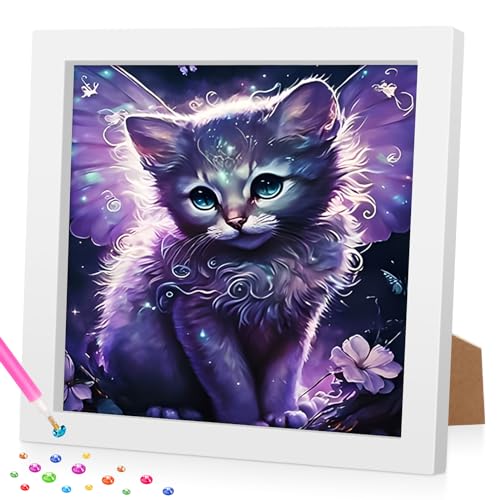 Lxmsja Diamond Painting Enfant avec Cadre, 5D DIY Diamond Painting
