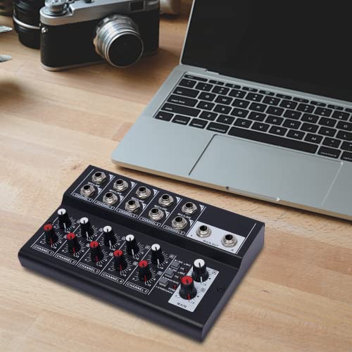 10 Channel Audio Mixer,Sound Mixing Console,Professional Phantom Power Audio Mixer,Digital Music Sound Card Dj Console System With Bluetooth For Professional And Beginners #TOP2
