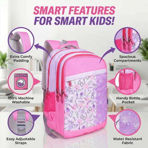 Image of VISMIINTREND School Bags for Girls & Boys 11-12, 13-14 Years, 12+ Years Old, Water Resistant, Laptop Casual Travel College School Backpack for Boys /Girls | Birthday /Rakhi Gifts