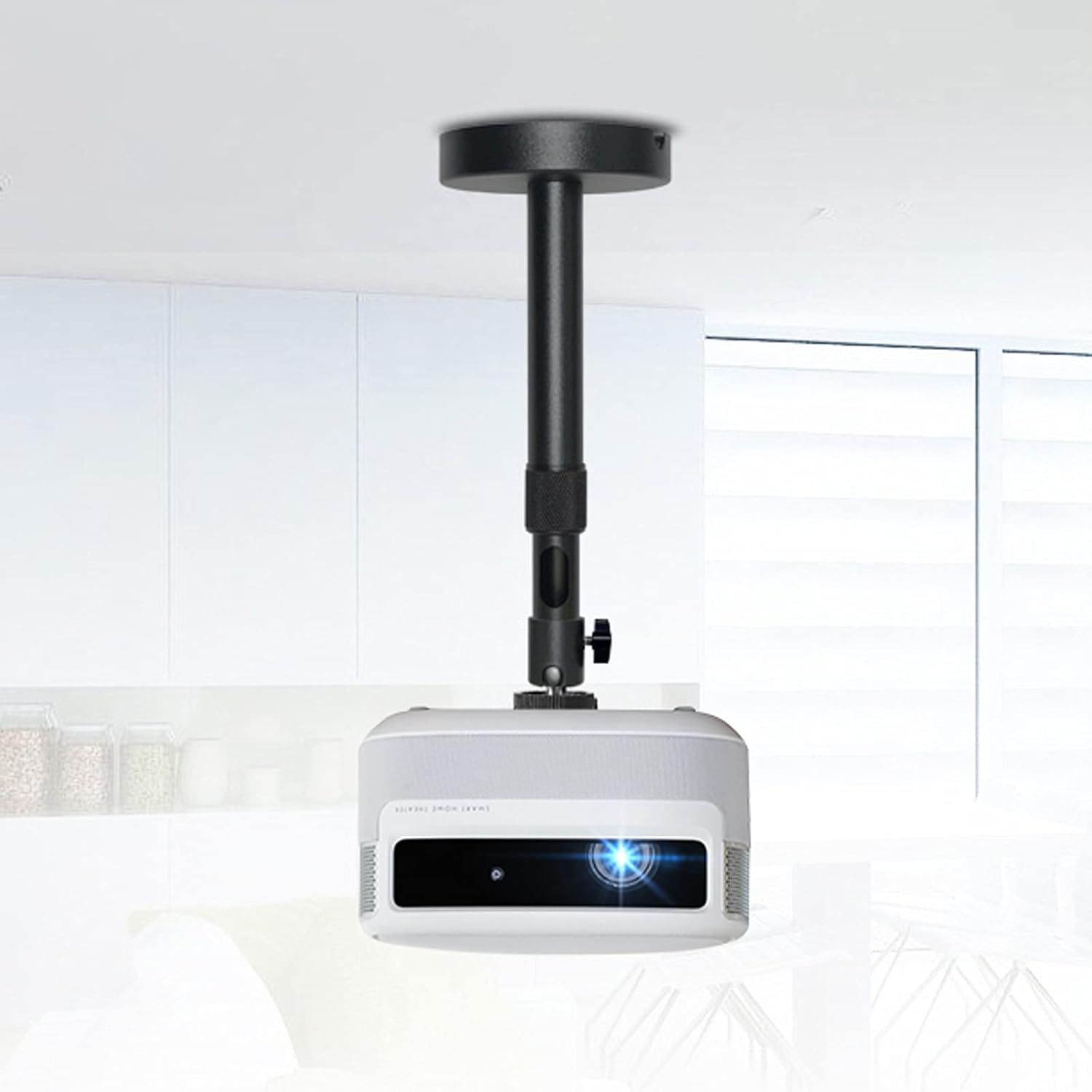 Projector Bracket Projector Mount Projector Mount Bracket Fixing for Ceiling or Wall Height 10.24 in to 15.75 in Swivel 360 ° Tilt 90° Projector Stand