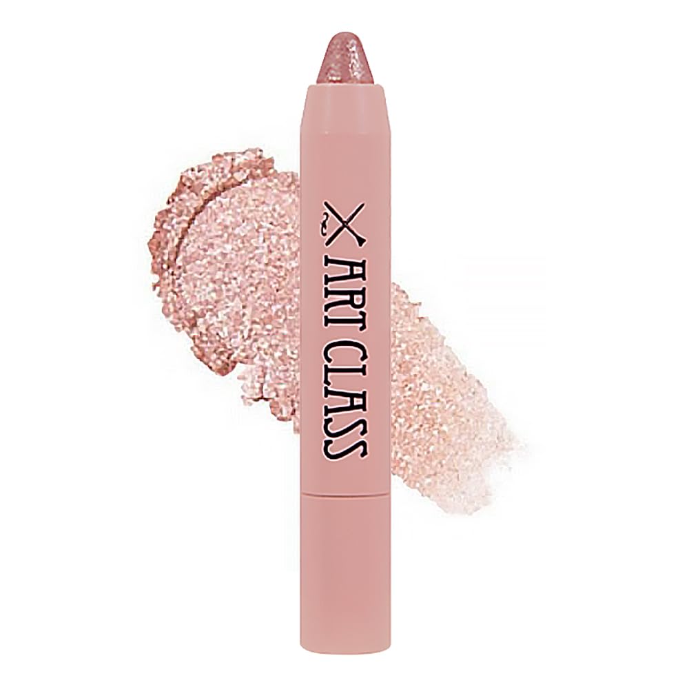 Too Cool For School Artclass Eye Glitz Glitter Eyeshadow Stick – #02 Peach Sparkling