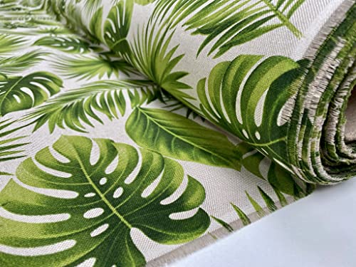 Tissu aspect lin feuilles tropicales pour rénover vos fauteuils - 2