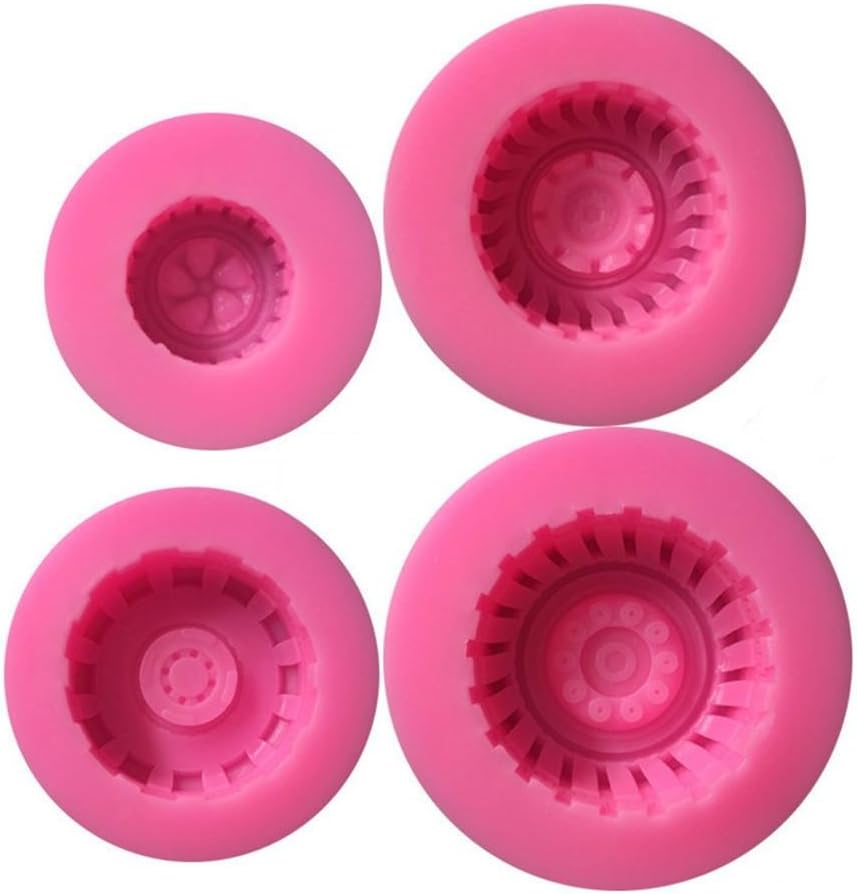 Funihut Silicone Mould for Cake Tyre Fondant Modelling Tools for Cooking Tyres Car/Motorbike Moulding, e,