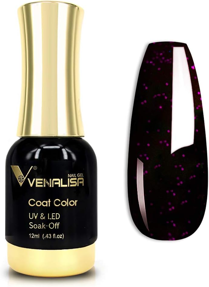 VENALISA 12ml Black Cherry Gel Nail Polish Soak Off Nail Lamp UV LED Natural Nail Gel Polish Nail Art DIY Manicure French Gifts