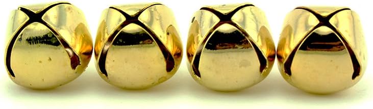 1.25 inch 30mm Large Gold Jingle Bells Bulk 100 Pieces