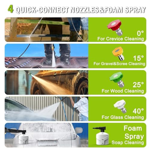 Image of 5000PSI Pck Connect Nozzles, Foam Cannon for Car, Lane, Patio Cleaning
