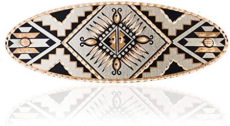 Women’s Southwest Native American Sunburst Hairclip-Copper French Barrette with Sliver Backing. No Slip Grip Decorated Sunburst Stylish Hair Accessories