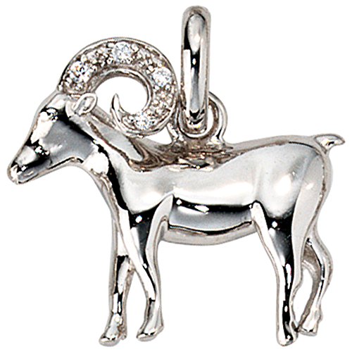 Jobo Sternzeichen-Anhänger Widder aus 925 Sterling Silber mit Zirkonia