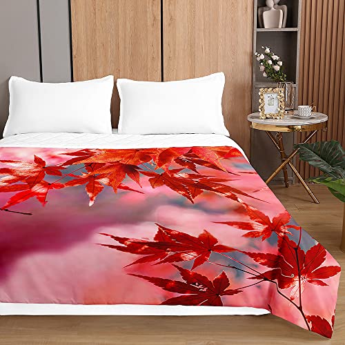 Highdi 3D Hoja Arce Colcha de Verano Colcha