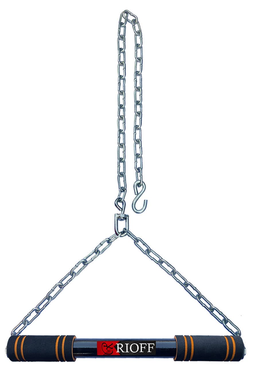 4ft Height Increaser Chin up bar,Pull up bar at Home with Chain Heavy Chain Rod, Extremely Durable Heavy Duty weight (4FT) Orange