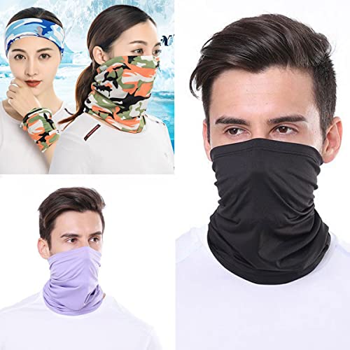 10 Pcs Bandana para el Cuello Verano Gaiter para Hombre Balaclava Transpirable y Fresco para Senderismo Ciclismo Camping miniatura 6