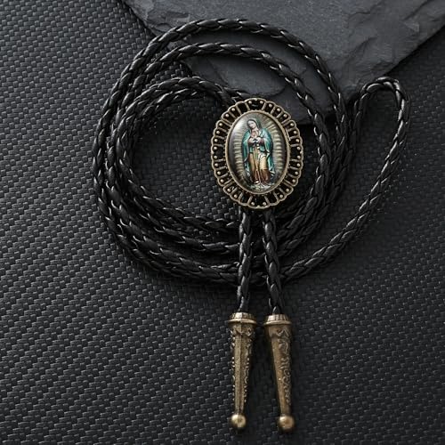 Image of Jeilwiy Bolo Tie for Men Western Cowboy Gothic Bolo Tie Necklace Halloween