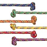 Champion Sports Braided Nylon Jump Rope, Assorted Colors, 8 Foot Length, Pack of 6