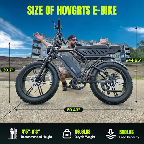 Image of TST Electric Bike for Adults 20 inch Fat Tire All-Terrain E-Bike 60 Miles - 48V 15 AH Battery Electric Bicycle