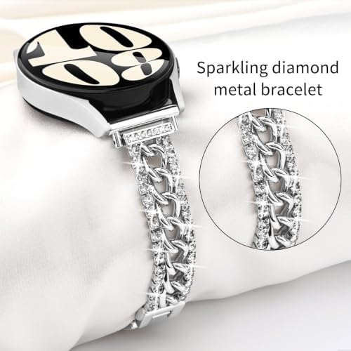 Shesyuki 20MM Bling Band Compatible With Samsung Galaxy Watch 9/8/7/6/5/4 - 1