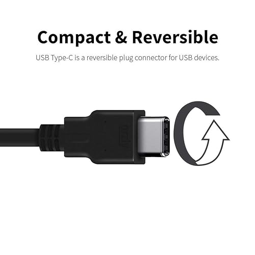 Miniatura 4 de Cable USB 3.0 tipo C de carga rápida y datos compatible con Nothing Ear 1! (18 W, negro, 3.3 ft, 3.2 pies)