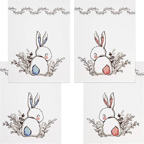 Erwin Müller Geschirrtuch Hasen 4er-Pack Baumwolle Hasen Größe 50x70 cm