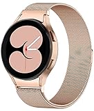 Zedoli No Gap Metal Bands Compatible with Samsung Galaxy Watch 5 40mm 44mm / Samsung Galaxy Watch 5 Pro 45mm / Samsung Galaxy Watch 4 40mm 44mm / Samsung Galaxy Watch 4 Classic 42mm 46mm for Men Women (Pink Gold)